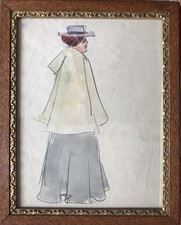DESSIN de MODE.Femme à la