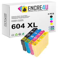 Pack de 4 cartouches d'enre compatibles Epson 604 XL ( série Ananas 604XL )
