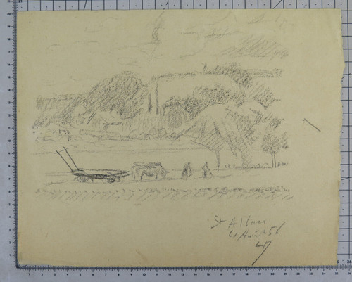 Ancien croquis crayon sur - ancien,