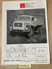 Magirus-Deutz 230 D 19 T caractéristique prospectus camion poids lourd