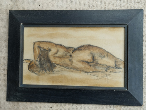 Tableau femme nue yves henry - nue,