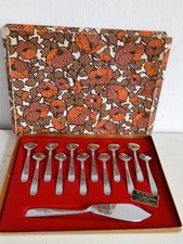 Service à Glace vintage - 13 pièces - couverts inox - HELINOX modèle "FLORE"