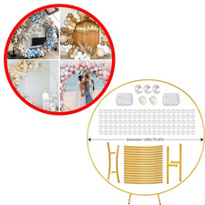 Arche Ballon Anniversaire 1,8m Métal Doré - Support Décoration Fête