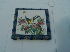 dessous de plat en émaux de= les bleus de louviere l 24x24cm