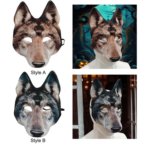 Masque tête loup - de, de