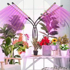 80W 120LED Lampe Horticole 4 Têtes Grow Light à 360° Éclairage Horticole 10 L...