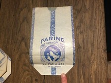 sac a farine en papier annees 20 ,achat au poids de la farine motif art deco 