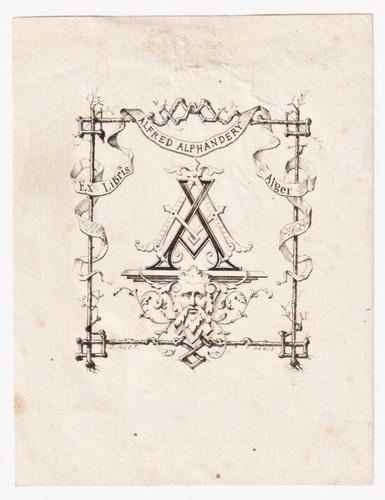 Exlibris alphandery alger - /,