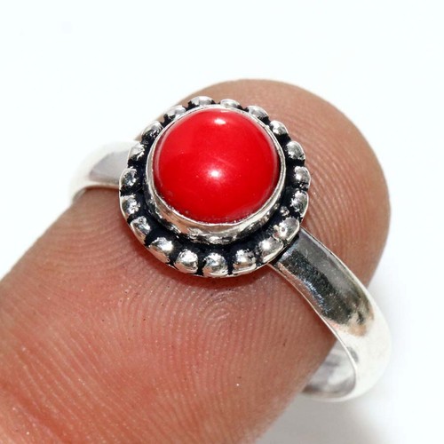 Bague vintage corail rouge - vintage,
