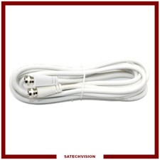 Cordon Câble Coaxial Connecteurs Fiche F Mâle/Mâle 3 m Antenne TV Satellite