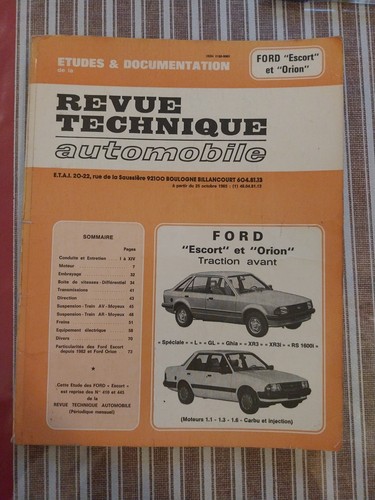 Revue technique ford escort - revue,
