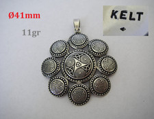 Ø41mm superbe PENDENTIF ARGENT MASSIF régional KELT BRETAGNE celtique celte N116