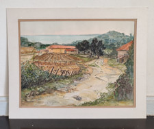 Aquarelle encre paysage - aquarelle,