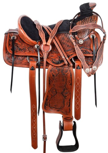 Selle western cuir - selle, corde