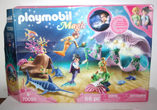 PLAYMOBIL 70095 COQUILLAGE LUMINEUX AVEC SIRENES COMPLET AVEC BOITE ET NOTICE