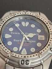 Montre homme analogique à quartz Town & Country Surf Designs testée état de f...