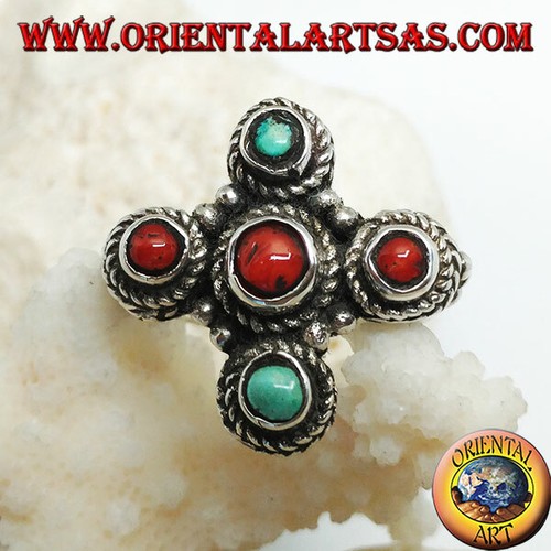 Bague argent 925 a - 925‰, croix