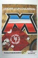 AFFICHE ORIGINALE MBK MOTOBECANE BICROSS BI CROSS WORLD TEAM WINNER
