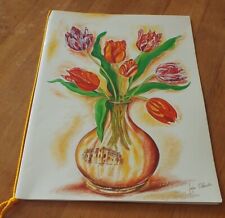 RARE MENU CLOS VOUGEOT CHAPITRE LES TULIPES + CARTE DES VINS