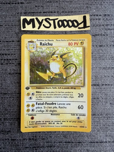 Carte pokémon raichu 102 - carte,