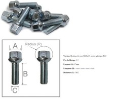 10 BOULON / GOUJON DE ROUE M12