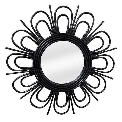 Miroir mural design rotin - design, en