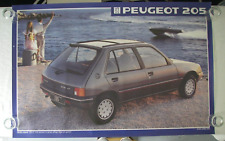 1 X AFFICHE : VOITURE PEUGEOT 205 GT TOIT OUVRANT : MODELE 1986 : 78,5 X 117 CM