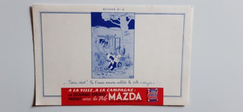 Buvard vintage pile mazda - buvard,