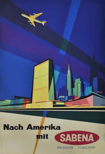 Affiche poster sabena - affiche,