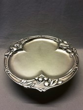 Art Nouveau - coupe sur pied en métal argenté signé GALLIA vers 1900