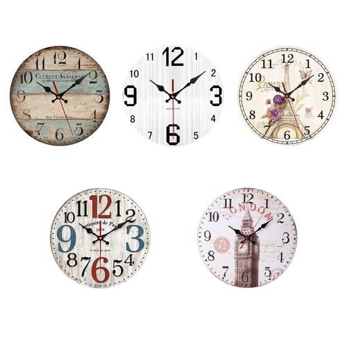 Horloge murale bois - en, 12