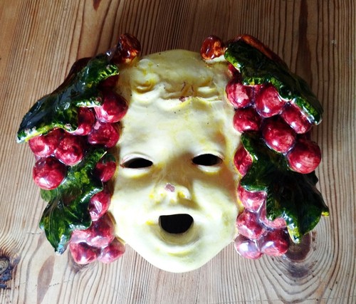 Ancien tête masque bacchus - ancien,