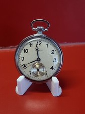 Magnifique ancienne montre gousset MOERIS Acier chrome Fonctionne 