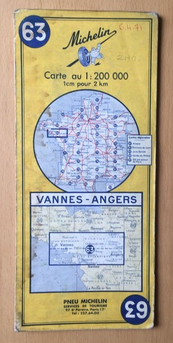 Ancienne carte michelin - carte, n°63