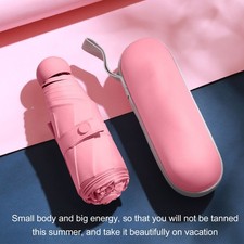 (Os De Parapluie Rose 6 Avec Boîte à Fermeture éclair)Parapluie Pliant 5 FR