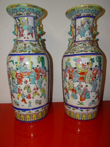 Paire grands vases - paire, de