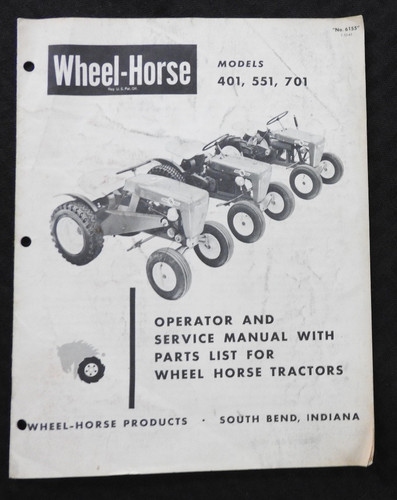 1961 wheel horse - horse, modèle