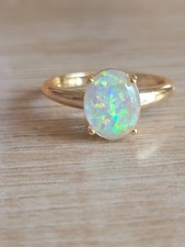 Bague opale blanche - opale,