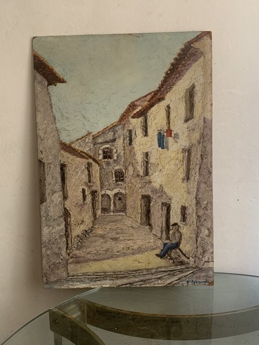 Tableau ancien huile paysage