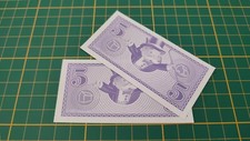 Lot x2 billets de 5 pièce jeu