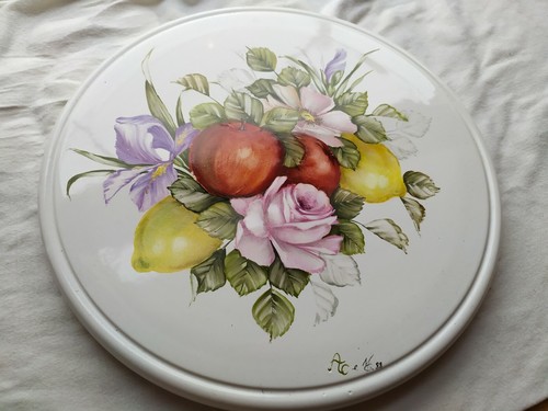Plat tarte décoré et - plat, a