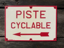 PLAQUE FIBRE "Piste cyclable"