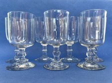 7 verres XIXem Souvenir de fête verre soufflé non gravé mariage, bistro H:14cm