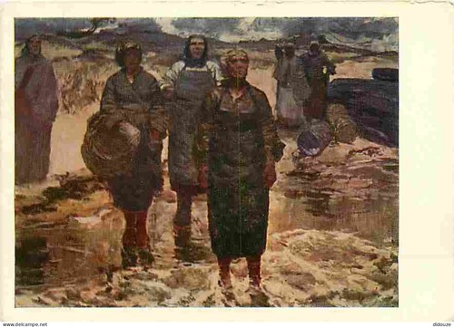 Postcard art painting - -,