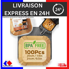 Papier cuisson air fryer 100PCS - Food-Grade BPA gratuit 20x20 cm - 5 à 8 litres