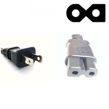 2 Pin Power Cord Cable For