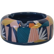 Cendrier en céramique bleu