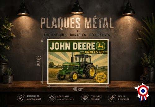Plaque métal vintage tracteur