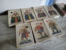 Lot 7 boîtes d'allumettes vintage Seita. Cartes à jouer grands formats .
