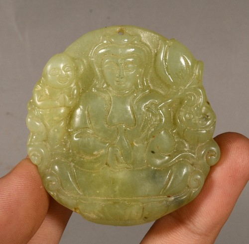 5cm old jade - old, carved
